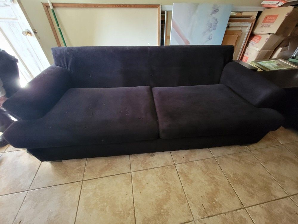 2 Black Fabric Couches