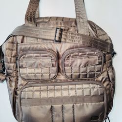 Large Lug Puddle Jumper LE Tote Bag Handbag Travel Crossbody Carryon Steel Grey   Excellent preowned condition! The only noticeable area of wear is th