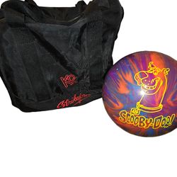 BRUNSWICK SCOOBY-DOO BOWLING BALL WITH BOWLING BAG STRIKE-FORCE GOOD CONDITION 