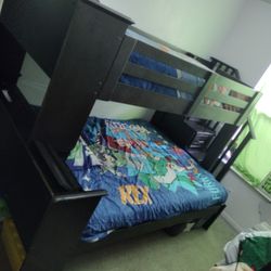 twin Over Full Bunk Bed With Storage And Stairs 