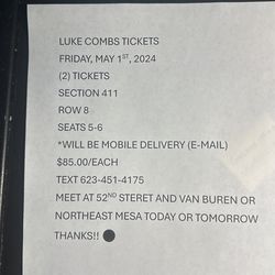 Luke Combs Tickets