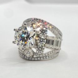 Grand Tier Multi cultural statement ring! Made with Moissanite Diamonds!