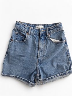 Zara High-Waist Denim Shorts