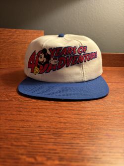 Vintage Disneyland Hat 40 Years of Adventure Anniversary Snapback Cap Gorgeous condition looks unworn 