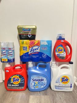 Household Bundle NEW - Tide, Snuggle, Lysol, Finish | 9 Items Sealed