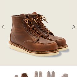 SIZE 7 RED WING WATERPROOF LEATHER SOFT TOE BOOTS BRAND NEW 