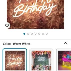 Happy Birthday Neon Sign for Wall Decor LED Neon Light Sign Happy Birthday Light up Sign for Birthday Party Gifts LED Sign(Warm White)

