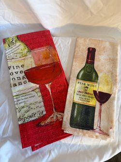 BN Wine Themed Kitchen Towels - Set of 2