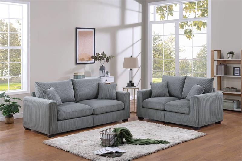 Sofa & Loveseat – Gray Color