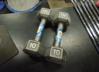 Like New Pair of CAP Cast Iron 10 lb Dumbbells ( Read the Description)