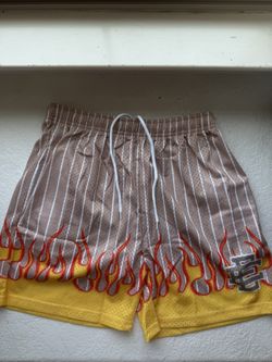 EE Flame Pinstripe Mesh Shorts – Size M – Brand New