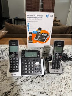 AT&T CL83213 DECT 6.0 - 2 Handset Expandable Cordless Phone w/ Answering System