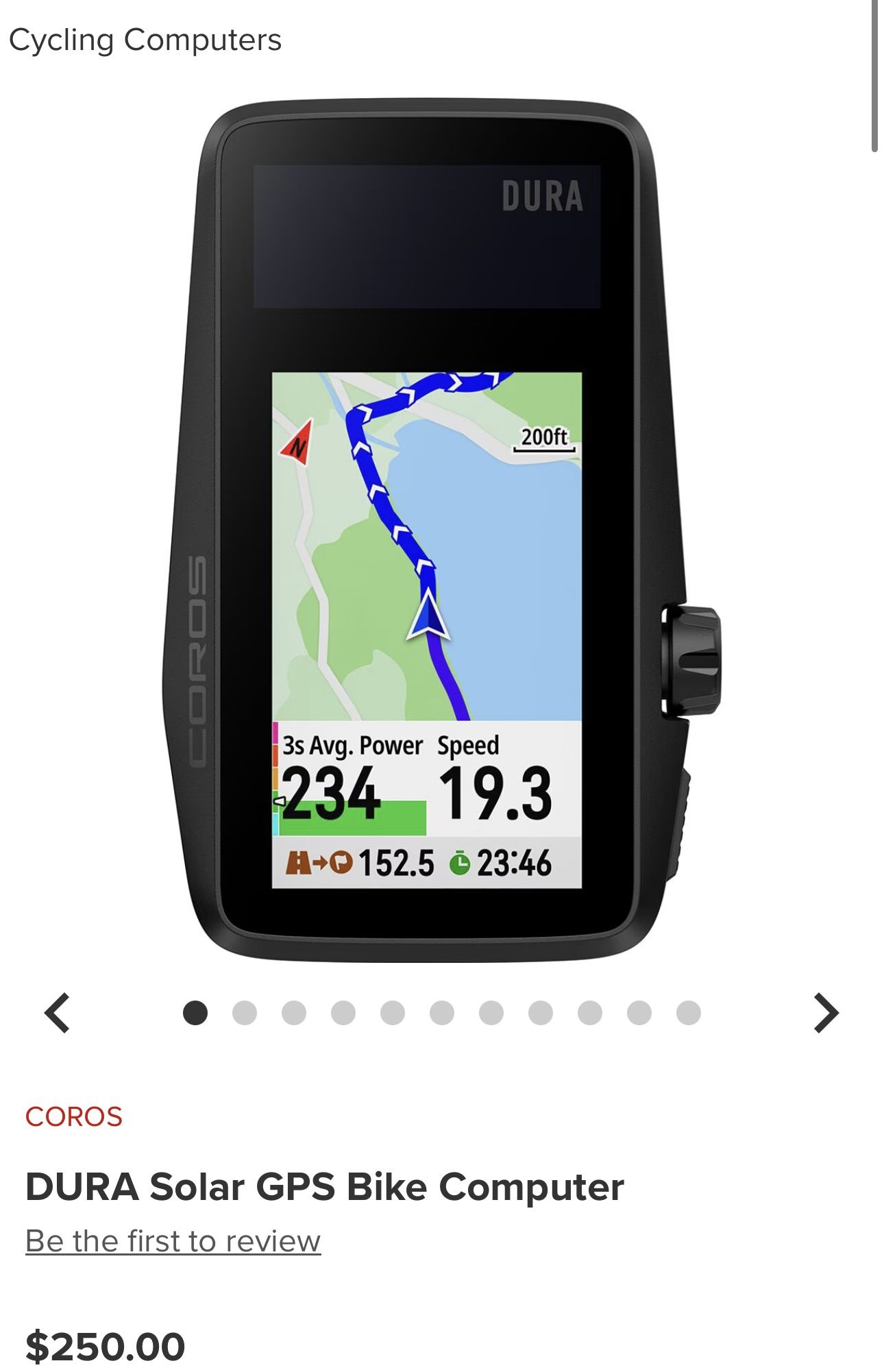Coros cycling computer heart rate monitor