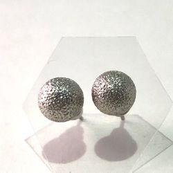 8mm Distressed Silver Ball Studs