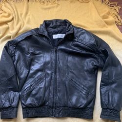 Mens Vintage Andrew Marc Leather Jacket 