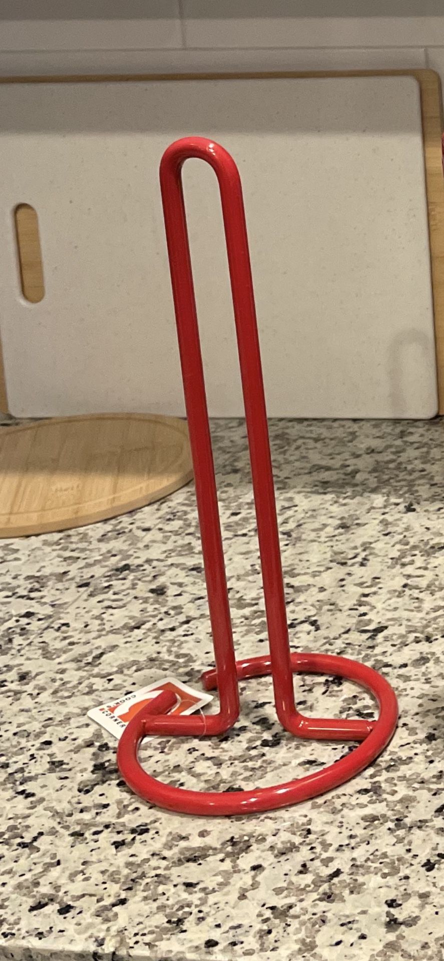 brand new red paper towel holder