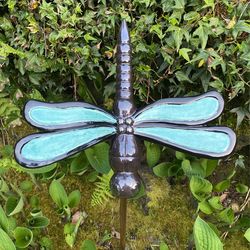 Handmade Dragonfly Garden Stake