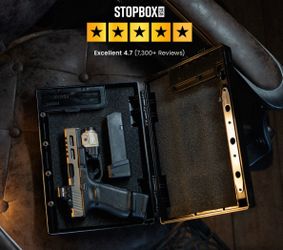 StopBox Pro Handgun Retention Lock Box – Black