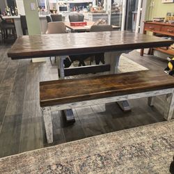 Farmhouse Table and Bench