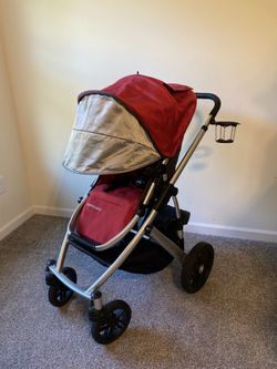 Double Stroller Red Red Uppababy Vista Uppababy Vista Double