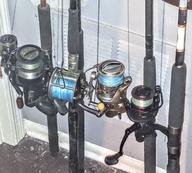 Fishing reels and rods