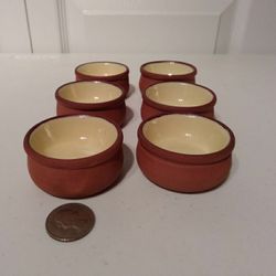 Set of 6 Royal Barum Ware Butter Pots