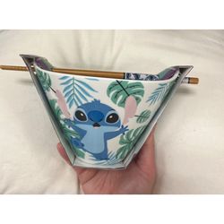 Disney Lilo And Stitch Bowl & Chopsticks Set