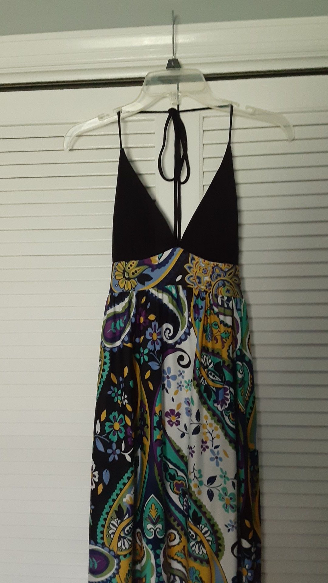Alyn Paige paisley print halter dress, size M