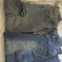 2 cargo loose wear jeans