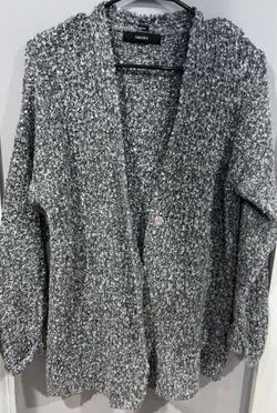 Forever 21 Gray Boucle Knit Cardigan