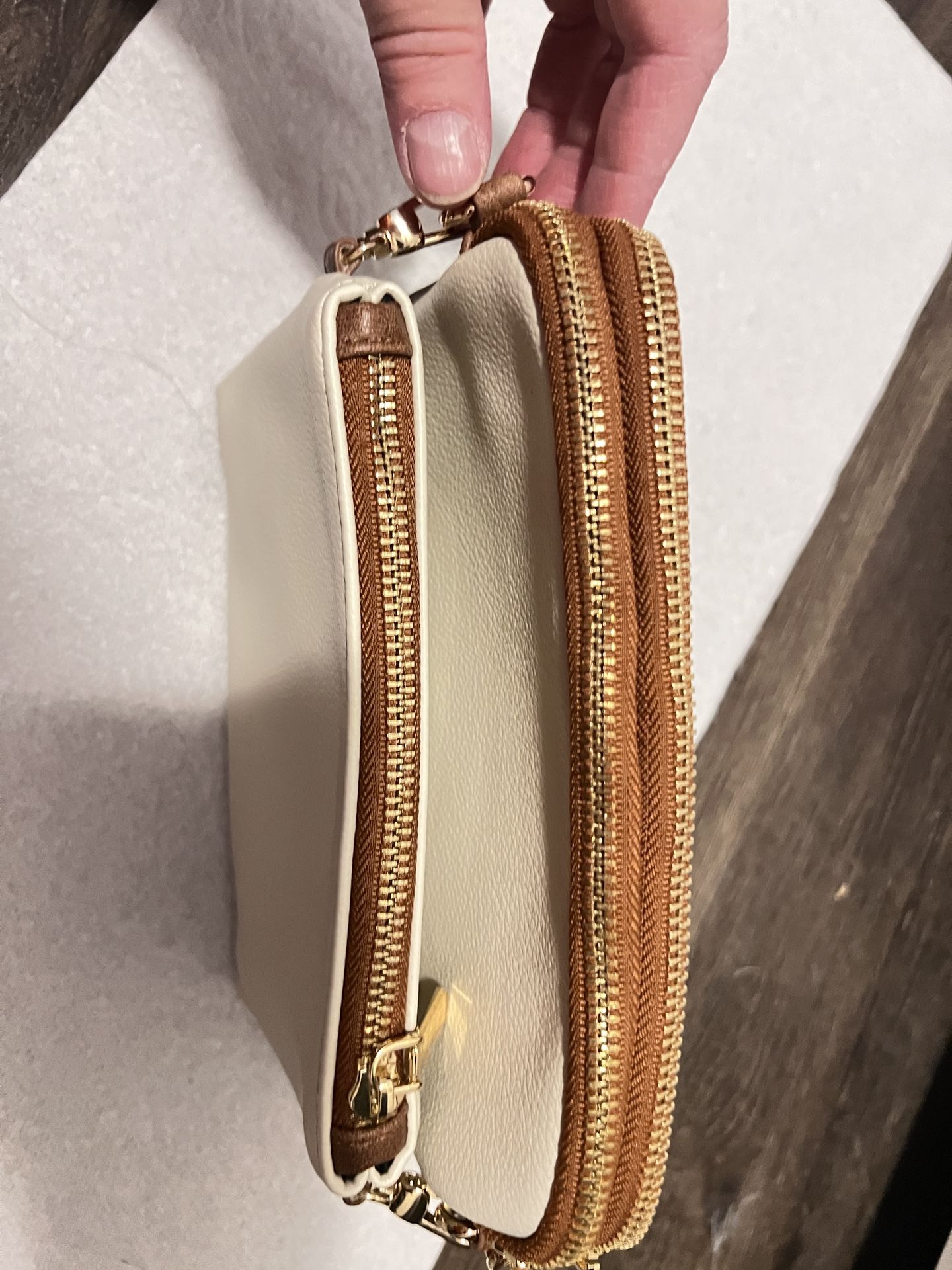 3 Size Purse Insert NWOT Gold Zips