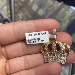 10k Gold Diamond Charm 