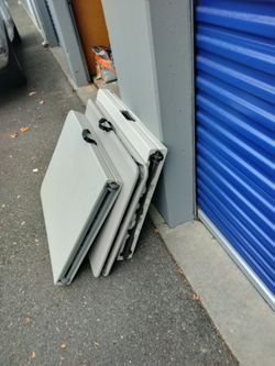 3 folding tables , good condition, $40 each or all 3 for $100 , firm on price.