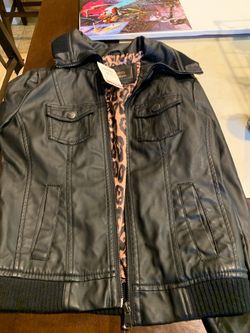 Brand new black pleather jacket