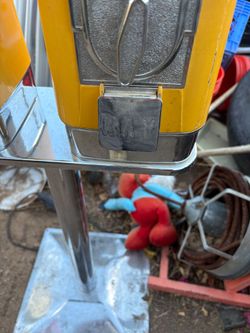 Yellow Gumball Candy Vending Machine with Stand