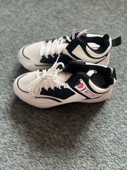 Men white and black sneakers