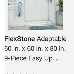 BRAND NEW IN BOX ADAPTABLE SHOWER 🚿 WALL NO BASE 