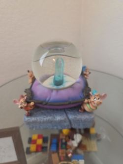 Cinderella's Shoe Broken Music Box and Snow Globe