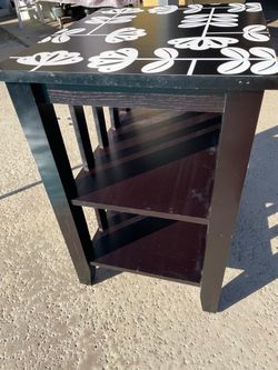 Wood side table multi purpose- 25 inches high/ 20 inches deep/ 16.5 inches wide