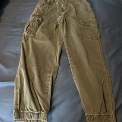 Green Stretch Cargo Pants 