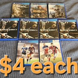 Playstation 4 Ps4 Games $4 each 