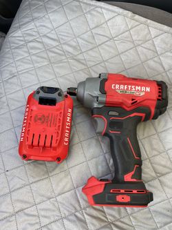 Craftsman V20 1/2 Inch Cordless Brushless Impact W Battery V20 Lithium Ion 