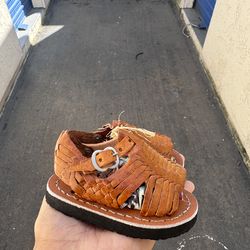 Unisex toddlers woven leather huaraches sandals