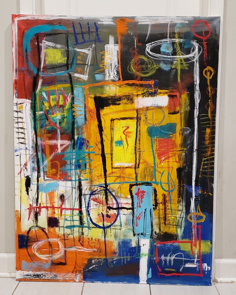 My Original Abstract Painting On Canvas Print