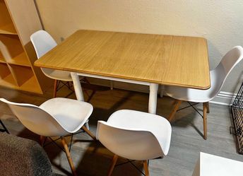 IKEA Drop Leaf dining table and 4 chairs