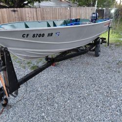 Gregor All Welded Aluminum Boat. Yamaha 15 Hp 2stroke Less Then 50 Hours..