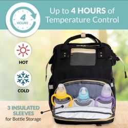 Black Unisex Bag Backpack, Diaperbag, Diaper Bag, Travel Bag, Babyshower Gift, Boys/Girls