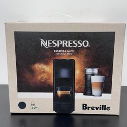 Nespresso Essenza Mini Espresso Machine by Breville, with Aeroccino Milk Frother