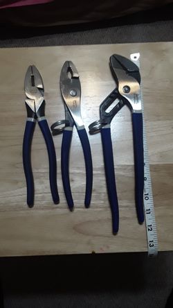 Williams Tools Pliers (3) Lineman, Superjoint Utility TH , Combination TH Made in USA