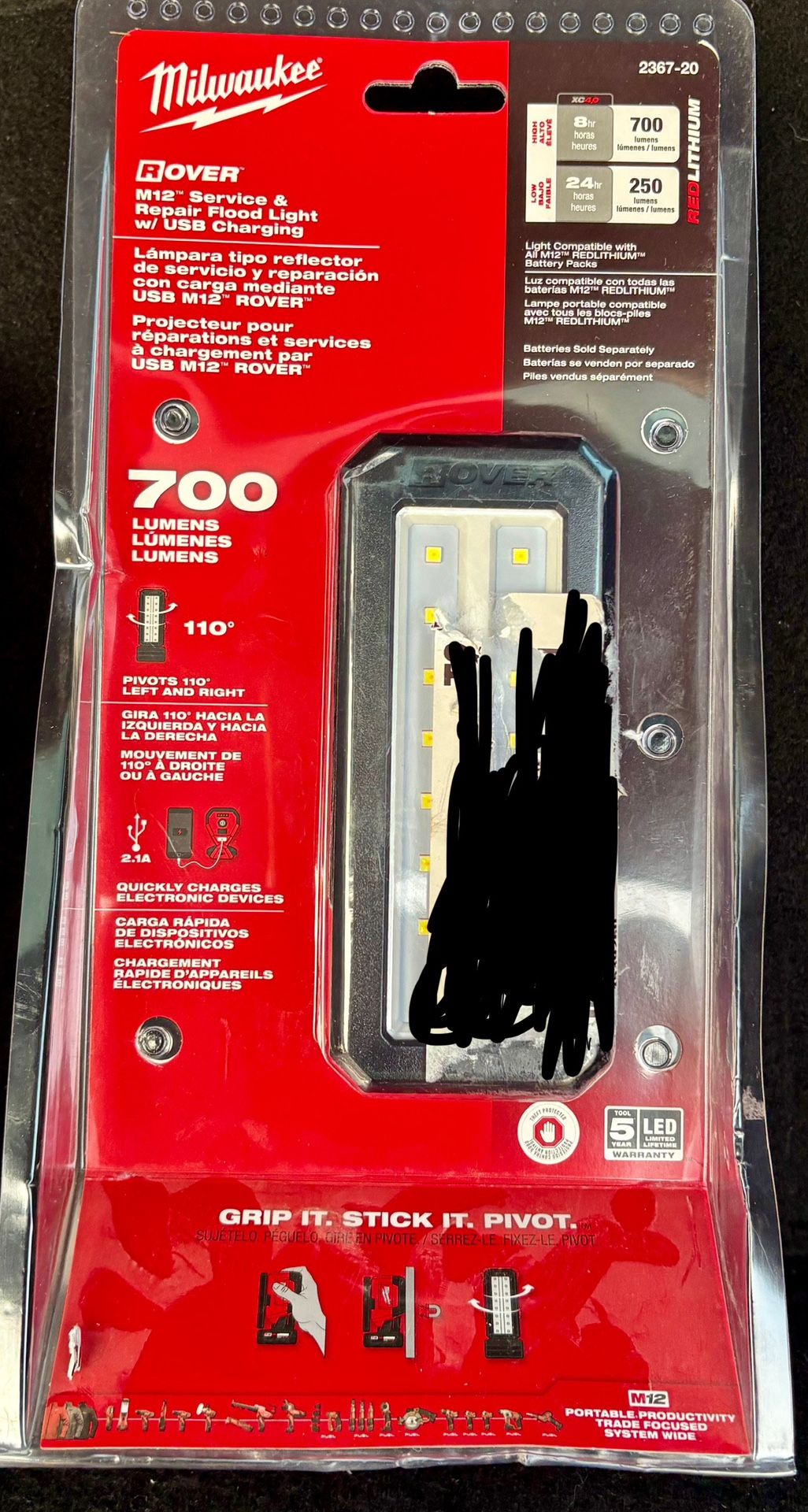 Milwaukee M12 Rover Service Light